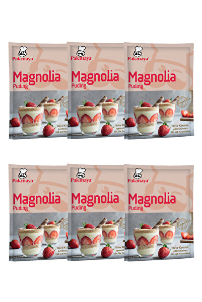 Pakmaya Magnolia (Magnolya) Puding 125 gr x 6 Adet