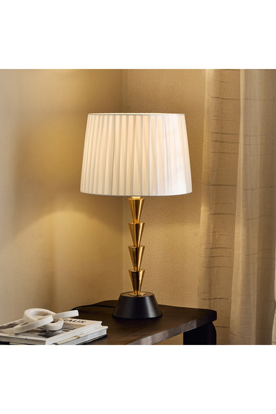 Home Box مصباح طاولة معدني من زيستون مع غطاء مطوي - 59 سم