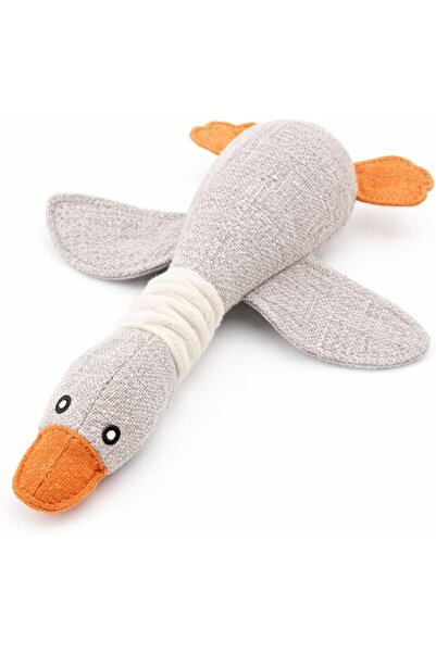 Busstier لعبة للكلاب على شكل بطة من القماش مقاس 31 سم، متينة ومخيطة ومتعددة ا...