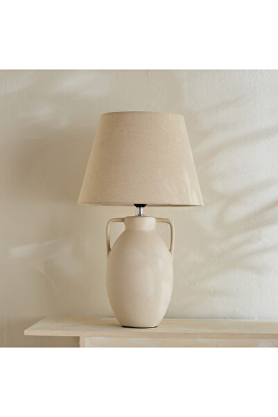 Home Box مصباح طاولة إمزي مع غطاء مصباح من الكتان - 52 سم