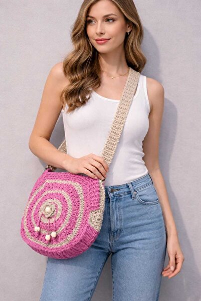 Mikro حقيبة محبوكة يدويًا، حقيبة مكرامية، حقيبة نسائية محبوكة، حقيبة مصممة يد...