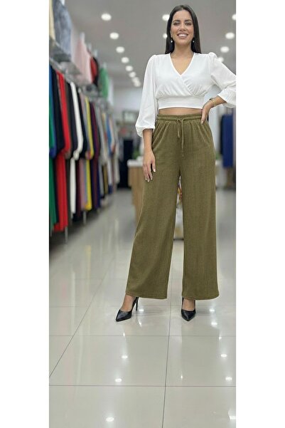 THEBEK بنطلون كاجوال أنيق بتصميم مضفر |   قماش البرجو |   خيار 5 مقاسات مختلفة