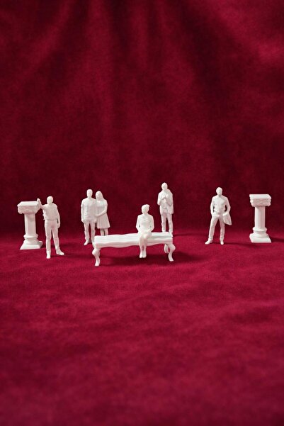 NOVATECH İNOVASYON Mini Figürler 6’lı İnsan Figürleri 2’li Sütun Figürü Ve 1 ...