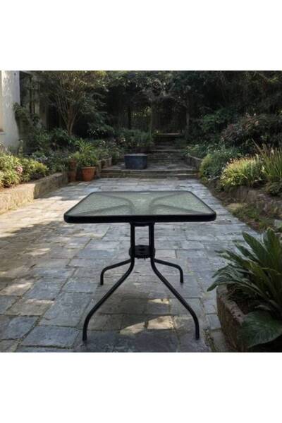 co arma Outdoor Dining Table Single Black 80*80 cm