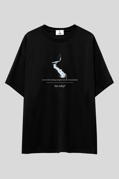 UmbraWear تي شيرت But Why Yalnız Nihilist Penguin |   تي شيرت للجنسين مصنوع م...
