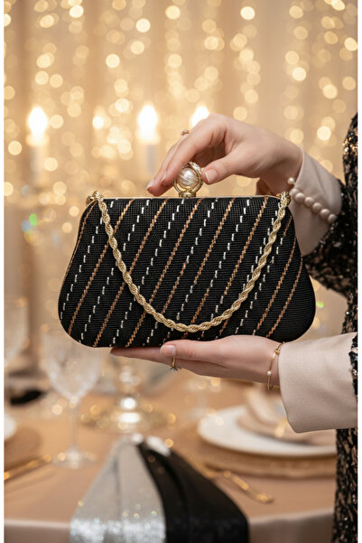 Telli Art Wire Broken Handmade Evening Dress Bag – Black, Copper and Silver E...