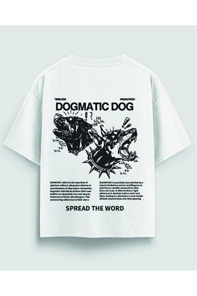 YOLO STREET ΛΕΥΚΟ OVERSIZE ΑΝΔΡΙΚΟ T-SHIRT ΜΕ ΣΤΑΜΠΑ