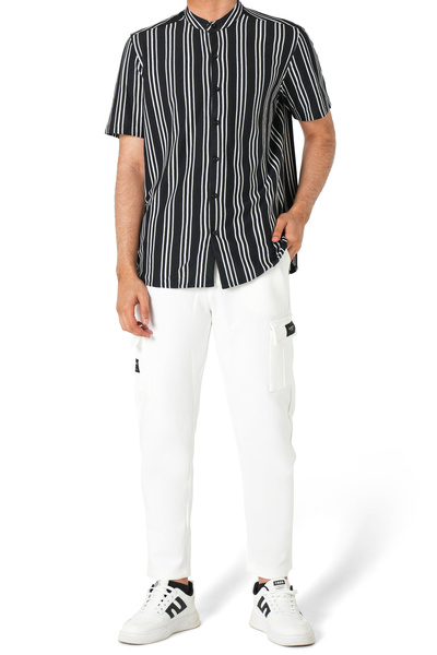 Exceed Striped short-sleeved shirt