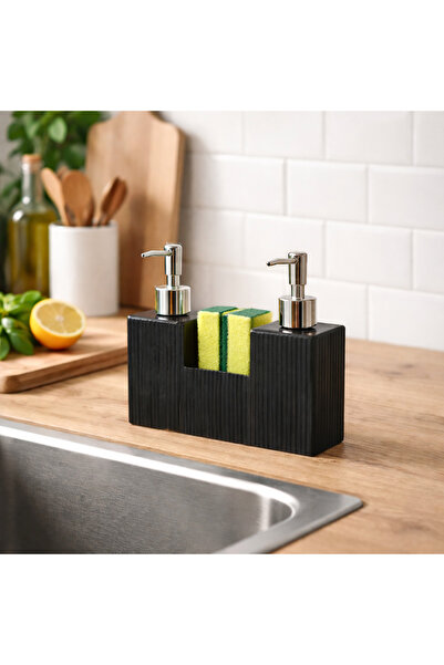 Padilon Double Chamber Liquid Soap Dispenser and Detergent Holder with Sponge...