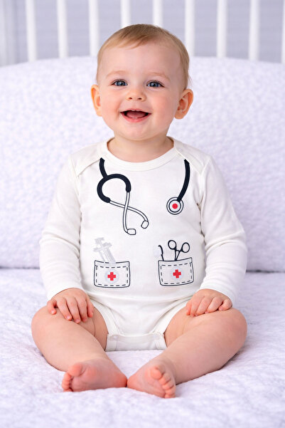 albi baby Body pentru bebeluși 3-18 luni, Micul Doctor - 100% bumbac