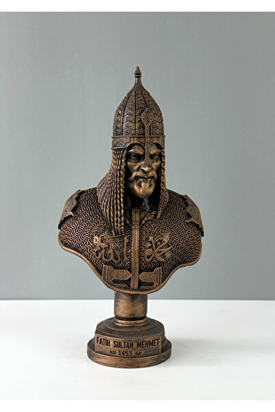 LivadoHome Fatih Sultan Mehmet Büst Dekoratif Heykel 25 x 13 cm