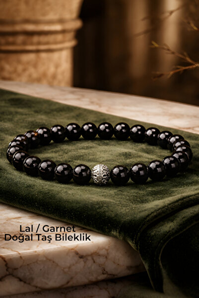 NBS Beautiful Naturel Stones سوار للجنسين من حجر العقيق الطبيعي مقاس 8 ملم (ي...