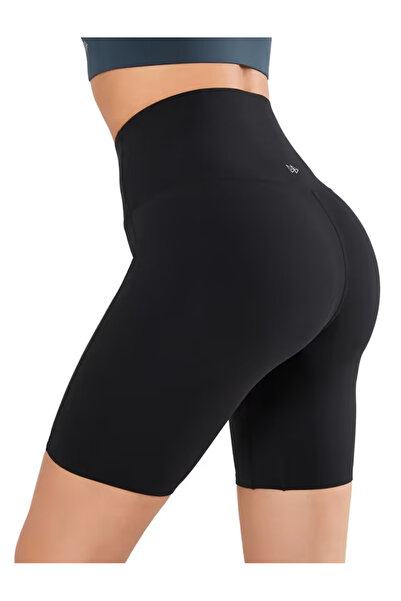 L'Yvette Women's elastic short leggings, breathable, high waist, S