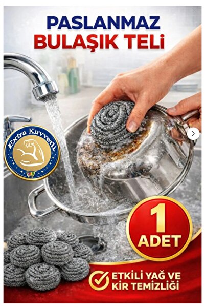 Artlantis Bulaşık Teli Ovma Teli 1 Adet Pratik Ekonomik Toptel Sürtme Teli La...