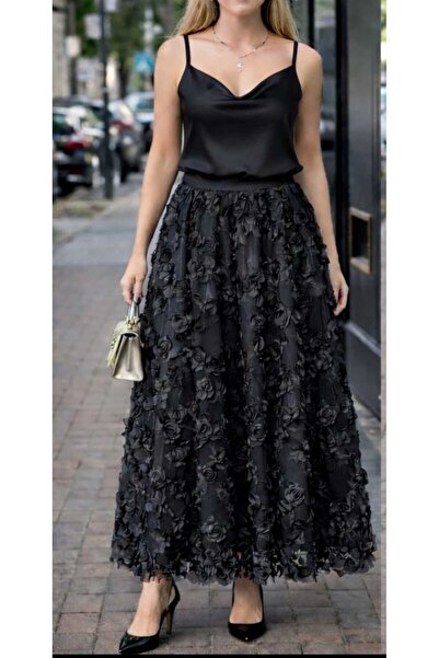 Minası Butik ÇİÇEK DESENLİ ETEK