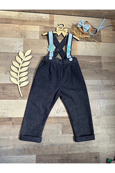 Feriatolye Sea Creatures Concept Baby Boy Birthday Salopet Be Bow Tie Set