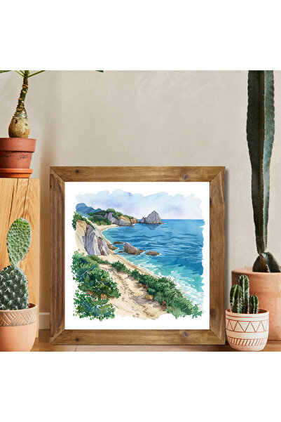 Tuba Decor Square Painting with Wooden Frame