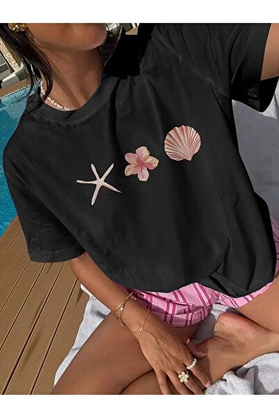 Le Savu Summer Pinterest Design Printed Unisex Oversize T-Shirt