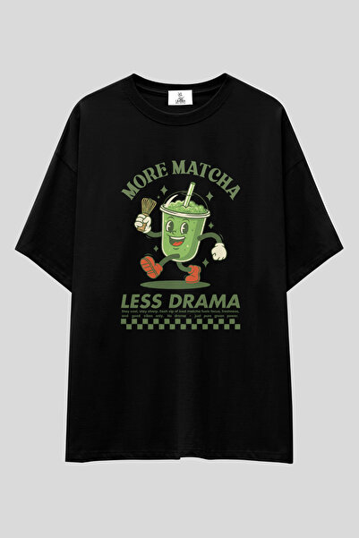 UmbraWear More Matcha Less Drama Oversize Unisex T-Shirt |   100% Cotton Prin...