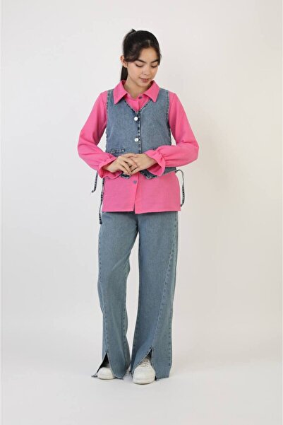 Yalçınoğlu Kids طقم سترة وبنطلون جينز للفتيات I للأطفال مناسب للمناسبات الخاص...