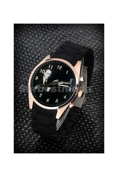 serbestmoda ساعات للعشاق، ساعة يد نسائية، ساعة مطبوعة بصورة أتاتورك، هدية عيد...