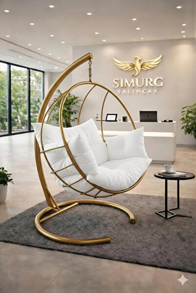 SİMURG SALINCAK VE DESİGN XL GOLD DAMLA SALINCAK - BÜYÜK BOY BAHÇE BALKON SAL...