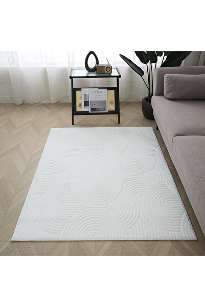 Home Box Zara Hena Jacquard Rabbit Fur Rug - 150x220 cm