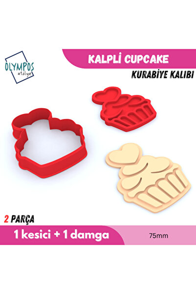 Olympos Atölye Heart Cupcake - Valentine's Day |   Cookies - Sugar Dough - Pl...