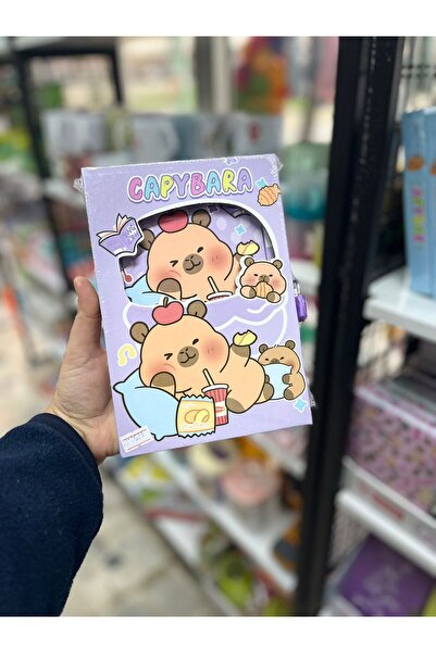 EyER Shoping Capy bara locked diary purple