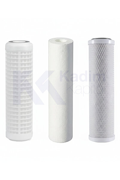 Kadim Kapital Daire Girişi 3’lü Su Arıtma Filtre Seti - Yıkanabilir Filtre + ...