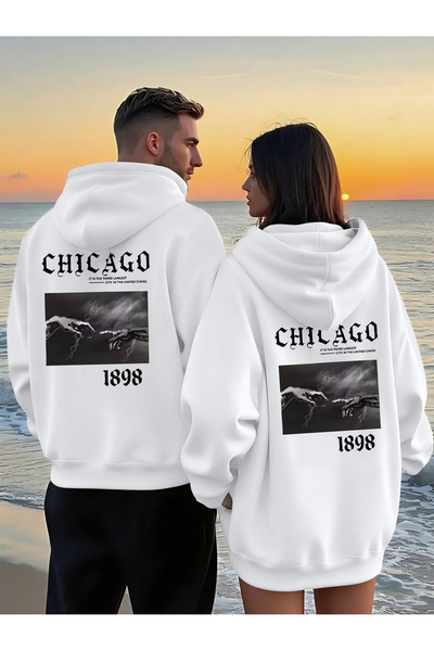 cc collection Chicago 1898 Printed Oversize Unisex Hoodie Special for Couples