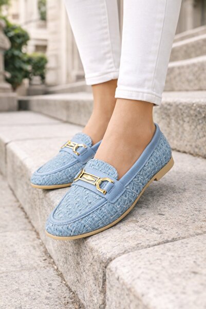 Moda Frato Al-4016 Tweed Fabric Comfortable Sole Women's Ballerina Mother's S...