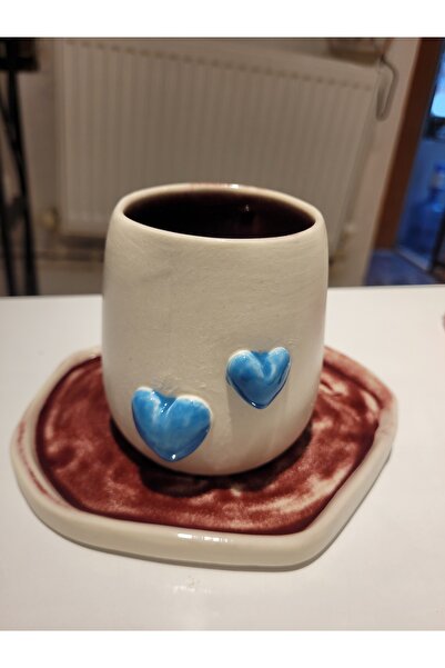 Veritas Ceramics Lover's Cup with Blue Heart
