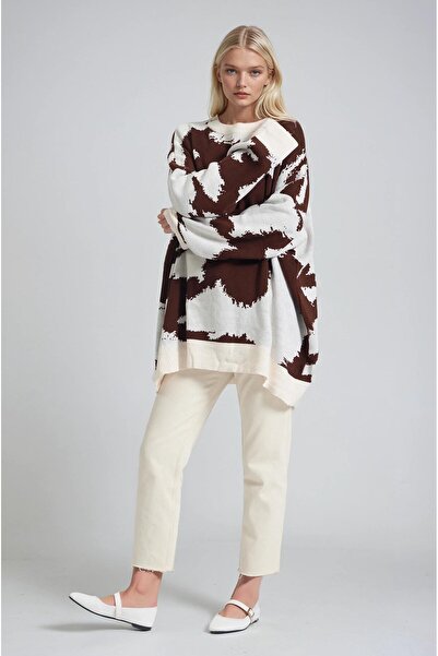 Lijuri Oversize Patterned Knitwear Sweater 1420