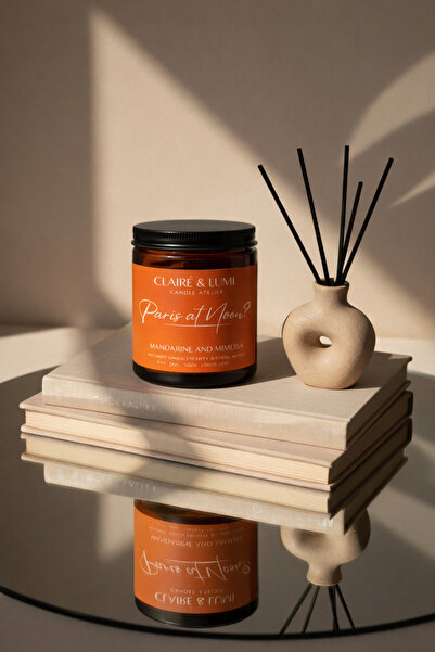 CLAIRÉ & LUMI Mandarine and Mimosa Scented Candle