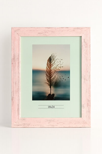 betüşce 18x24 cm Vintage Uçuk Pembe Eskitme Renk Fotoğraf Çerçevesi - Pleksi ...
