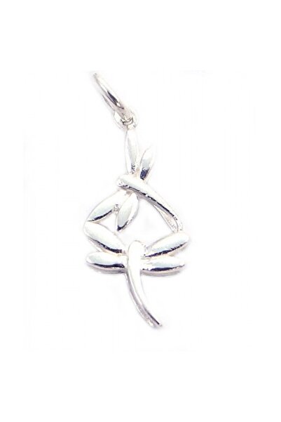 Flippy Double Dragonfly Pendant, 925 Silver, 2.8 cm x 1 cm, Jolie Silver