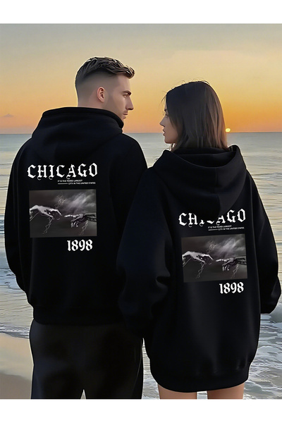 cc collection Chicago 1898 Printed Oversize Unisex Hoodie Special for Couples