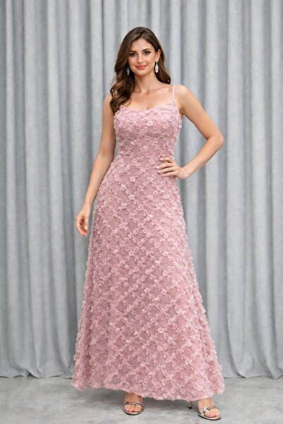 Genenic Two-tone geometric pattern evening dress