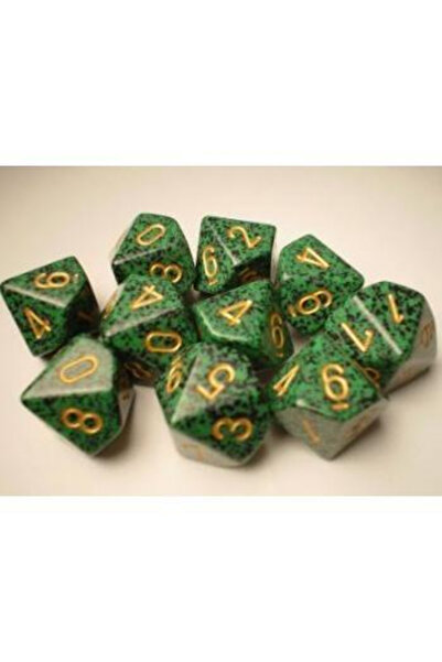 Chessex Speckled Polyhedral Ten d10 Set - Golden Recon
