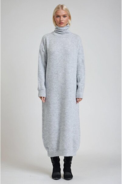 Lijuri Casual Turtleneck Long Knitwear Dress 2018