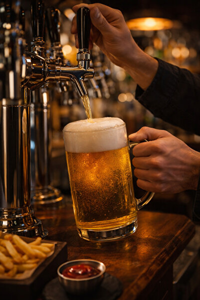 MADAME LUDA Beer Glass with Handle/2 Pieces 500 Cc-Ml.