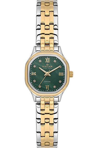Nacar Sapphire Glass Silver - Gold - Green Women's Watch |   With Special Box...