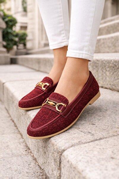 Moda Frato Al-4016 Tweed Fabric Comfortable Sole Women's Ballerina Mother's S...