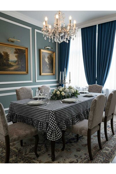 Angels' Collection Ruffled Gingham Tablecloth