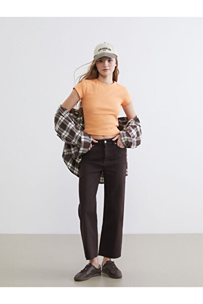 LC Waikiki Pantaloni de damă din denim cu croială dreaptă Sparkly Choices de ...