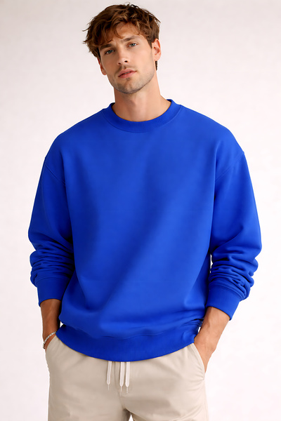 ArtYus Basic/Unprinted Cotton Relaxed Fit Crew Neck Unisex Sweatshirt