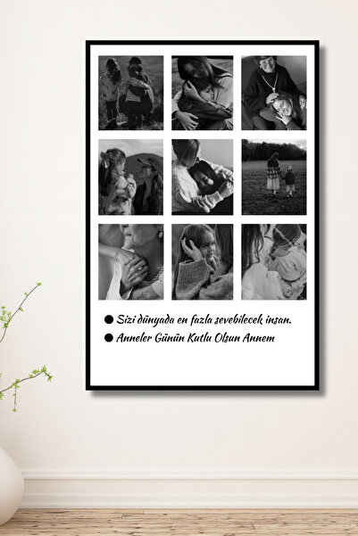 ERUMAR HOME Kişiye Özel Tasarımlı, Anneler Günü Hediyesi 9 Fotoğraflı, Yazılı...