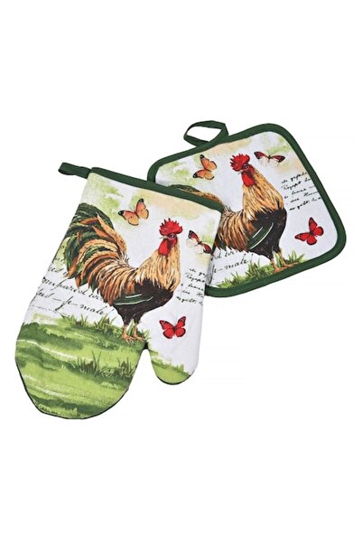 SHOPIENS Oven Mitt and Decorative Napkin Set for Easter