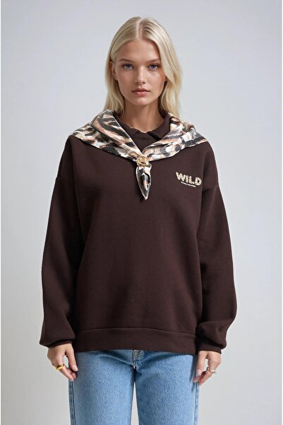 Lijuri Oversize sweatshirt with scarf detail 3498